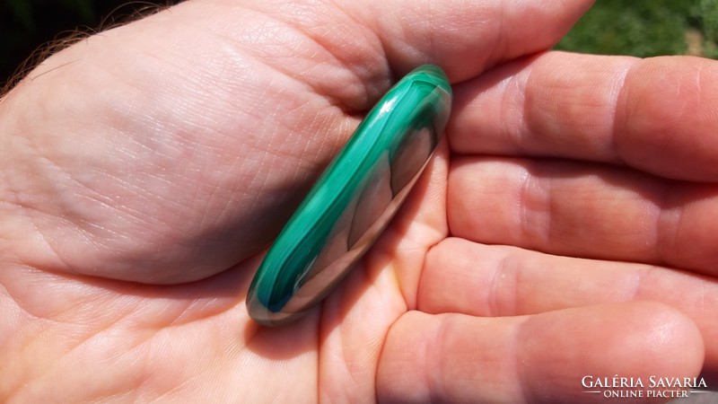 Real room. Extra large, oval cabochon banded, Congolese malachite gemstone 234.11 ct!!!