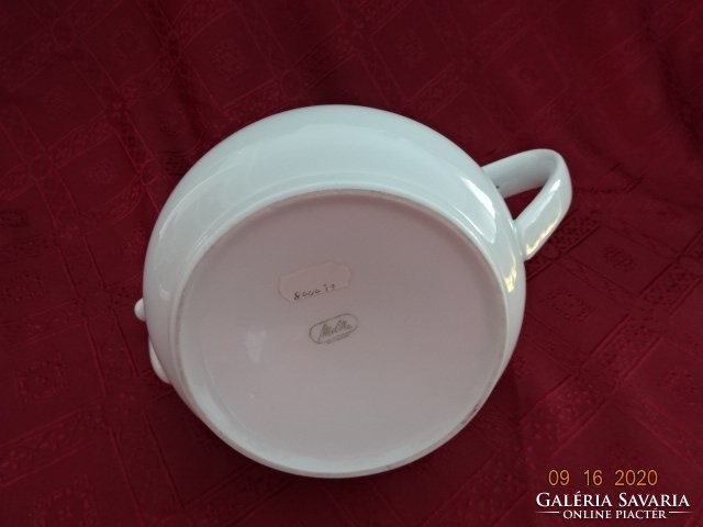 Melitta snow-white German porcelain teapot, without lid. Its height is 12 cm. He has!