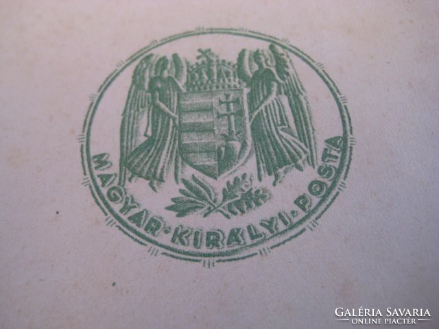 Hungarian royal post ornament telegram, lx13