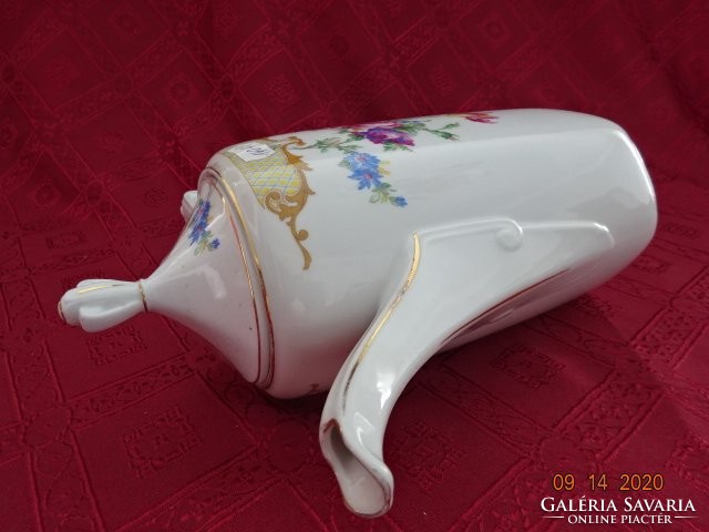 TK Thum Bohemia  csehszlovák első osztályú antik  porcelán teáskanna. Jelölése: 1370/1. Vanneki!