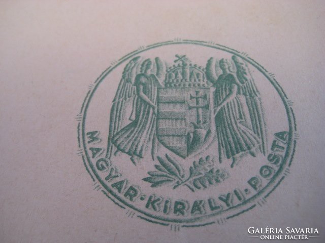 Hungarian royal post ornament telegram, lx3