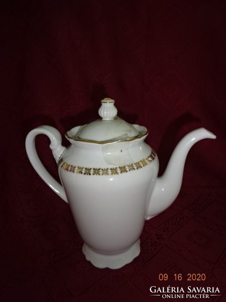 Czechoslovakian porcelain, coffee pourer with gold decoration, height 18 cm. He has!