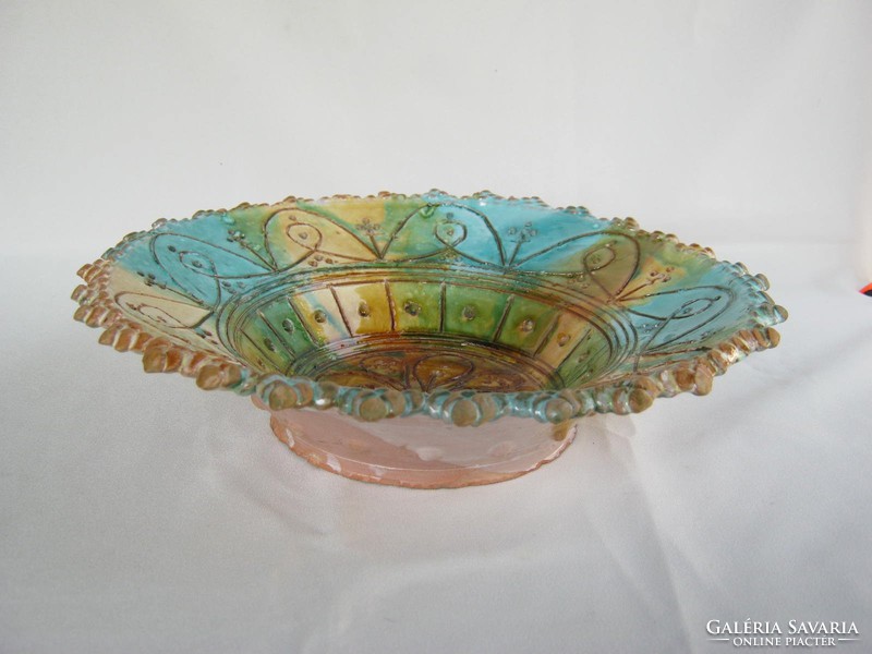 Csavlek etelka glazed ceramic wall bowl