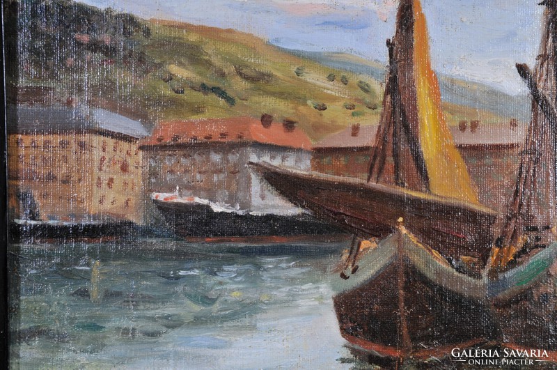 Attributed to dezső Orbán (1884-1986): coastal view, Dieppe