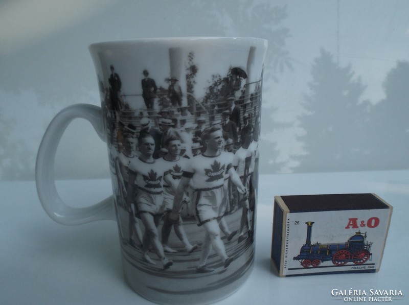 Mug - porcelain - decorated with images of the 1920 Olympics - 2.5 Dl