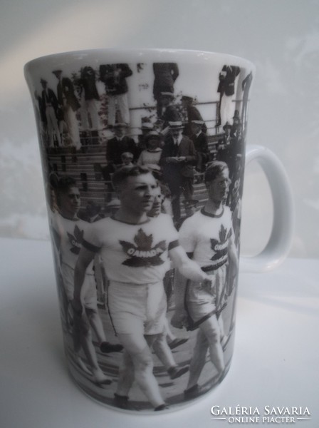 Mug - porcelain - decorated with images of the 1920 Olympics - 2.5 Dl