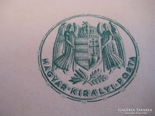 Hungarian royal post ornament telegram, lx14