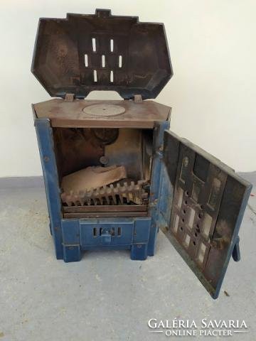 Antique enameled art deco bauhaus cast iron stove fireplace 1998