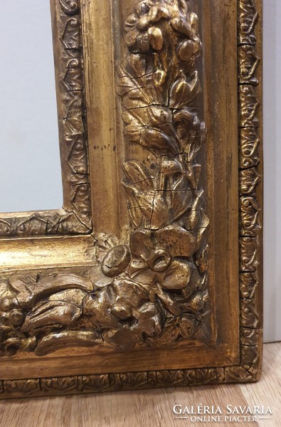 Biedermeier aranyozott kép illetve tükörkeret