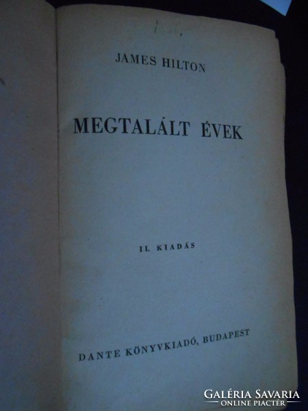 James Hilton: Megtalált évek