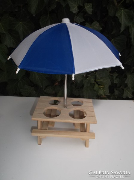 Spice table - new - wood - 30 x 24 cm - with fabric shade