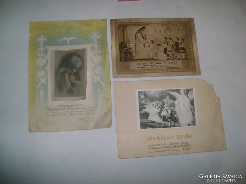 Egyházi jellegű emléklap - 1955, 1968 - két darab