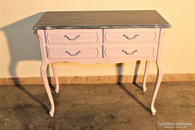 A799 newly renovated vintage provence-style chest of drawers with 4 drawers