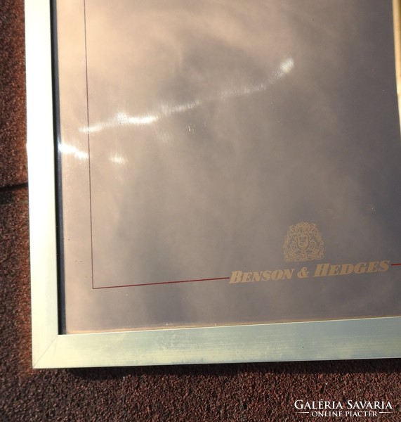 Benson & Hedges rézkeretes jelzett tükör