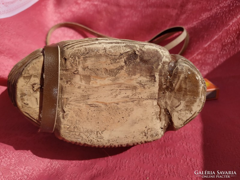 Antique inside glazed ceramic water bottle