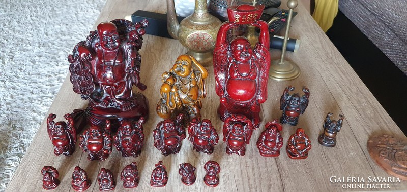 A collection of Buddha statues
