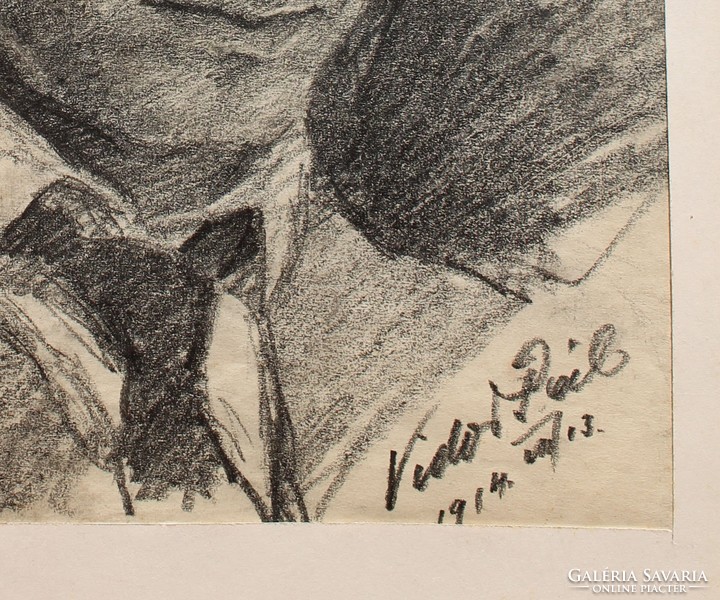 Pál Vidor: male portrait, 1914