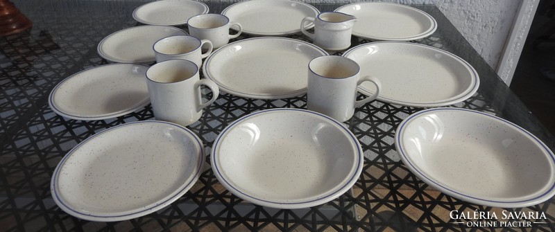 Grindley Staffordshire England angol porcelán étkészlet poharakkal