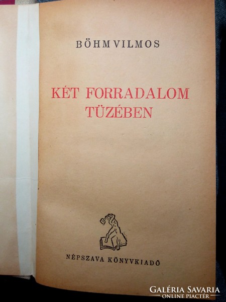 Böhm Vilmos: Két forradalom tüzében (1946)