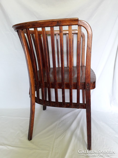 Wien Antik Art Nouveau Art Deco Marcel Kammerer tervezte THONET bükkfa szék karosszék 1905-ből