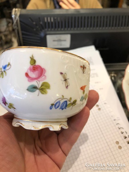 Fischer Emil gyönyörű teás porcelán csészje, hibátlan, 6 cm magas, 9 cm átmérő