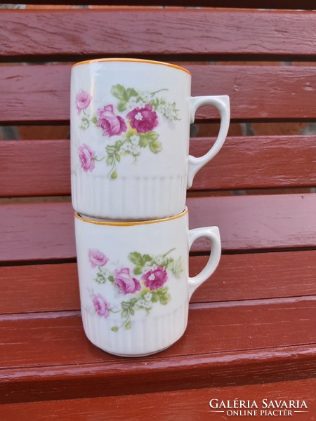 Beautiful Zsolnay rosy, small floral mug, nostalgia piece. Beautiful rugged beauty