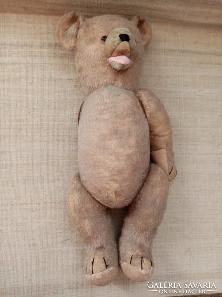 Antique weeping straw teddy bear rarity