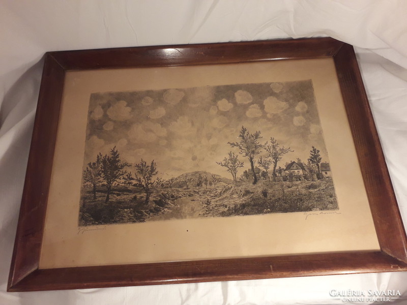 Gross arnold - fruity - rare early etching original, signed from 1962