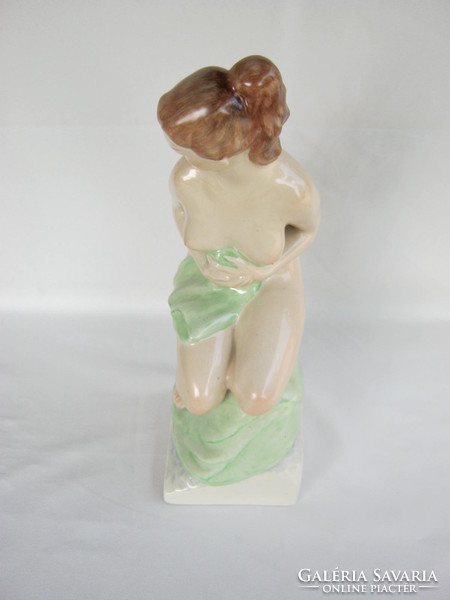 Kőbánya porcelain, Oláh Sándor designed female nude 32 cm