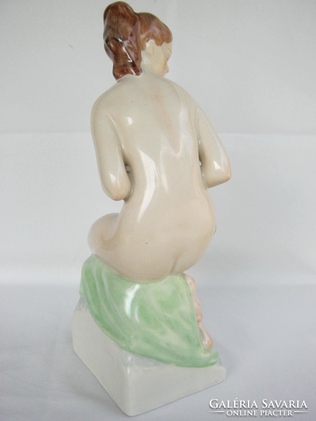 Kőbánya porcelain, Oláh Sándor designed female nude 32 cm