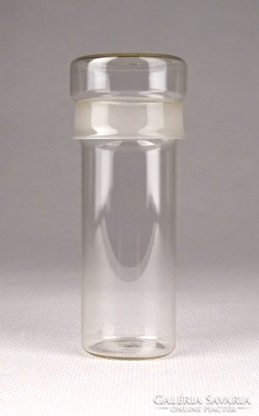 1B279 Régi fedeles gyógyszertári patika üveg üvegcse 8 cm