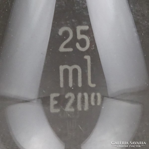 1B281 Régi dugós gyógyszertári 25 ml patika üveg üvegcse 8.5 cm