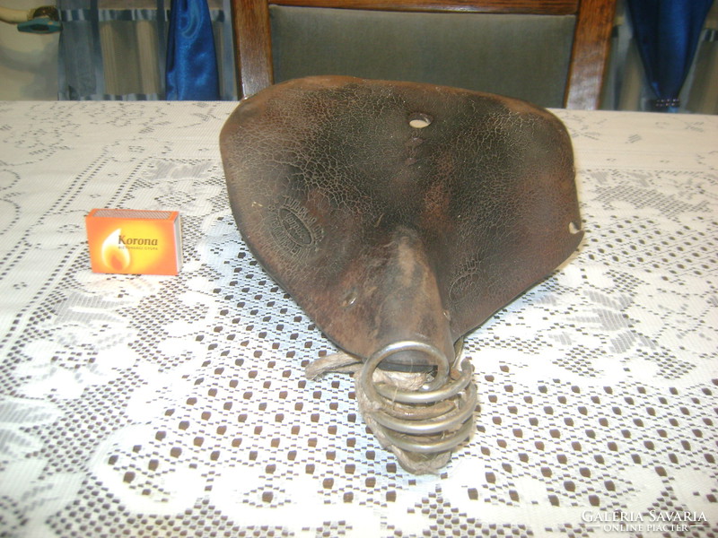 Old leather bicycle saddle, seat