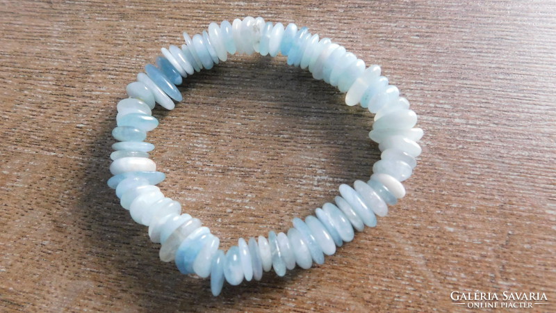 Original natural aquamarine bracelet 18-19cm