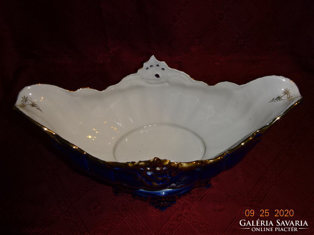 Romanian porcelain, cobalt blue centerpiece, length 37 cm. He has!