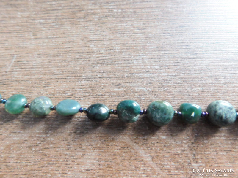 Original natural moss agate necklace 49.5cm