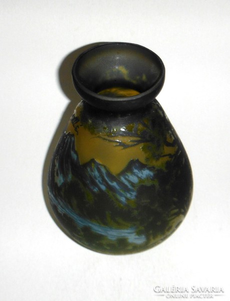 Large galle style bay vase