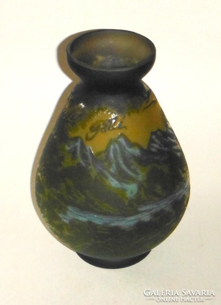 Large galle style bay vase