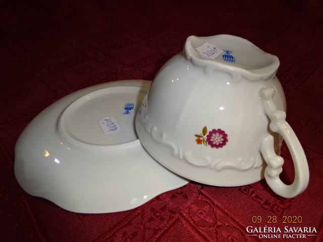 Zsolnay porcelain tea cup + saucer, saucer diameter 15 cm. He has!