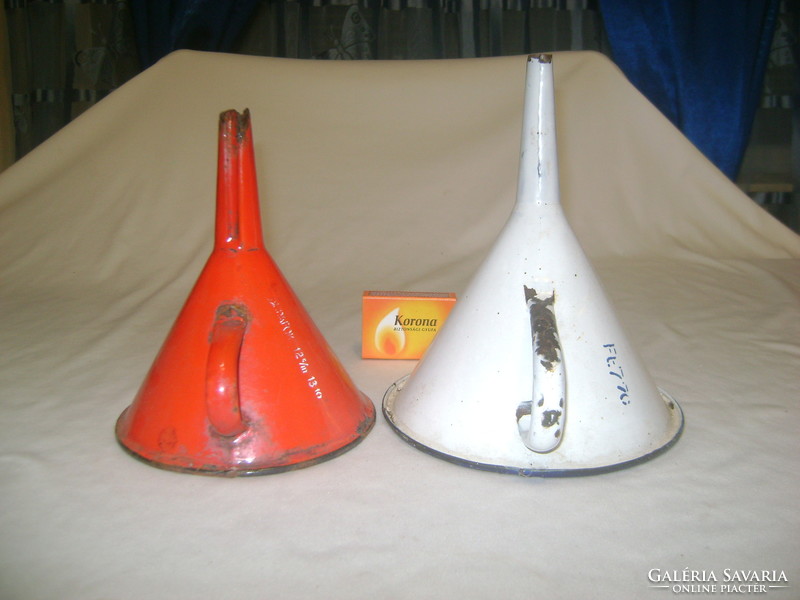 Old enamel funnel - two pieces together