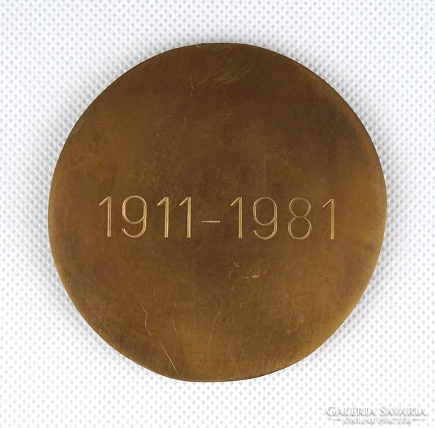 1B877 Kőbányai vas és acélöntödei bronz emlékérem díszdobozában
