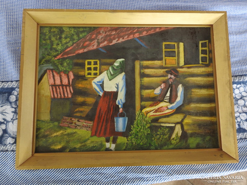 Antique naive painting
