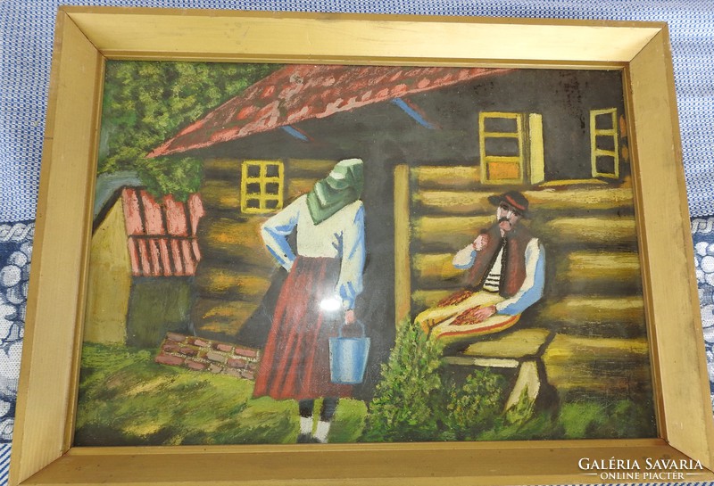 Antique naive painting