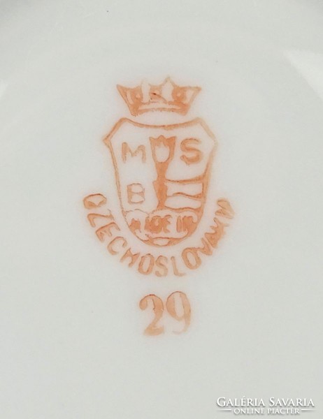 1B914 Jelzett cseh porcelán kávéskészlet