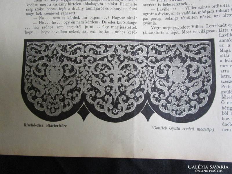 Magyar urisszonok magazine from 1930 3 pieces: needlework fashion household recipe society interesting