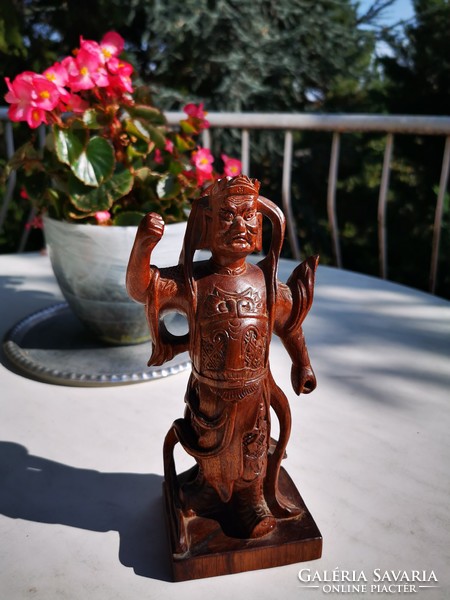 God of war, antique Chinese wooden statue