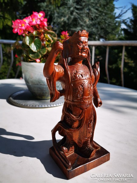 God of war, antique Chinese wooden statue