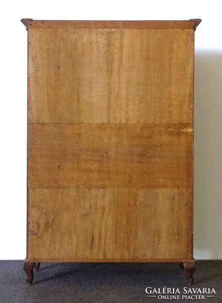 1B979 Antik bécsi barokk szekreter könyvszekrény 206 x 165 cm