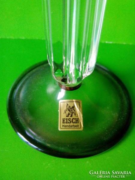 Eisch rare glass candle holder marked original