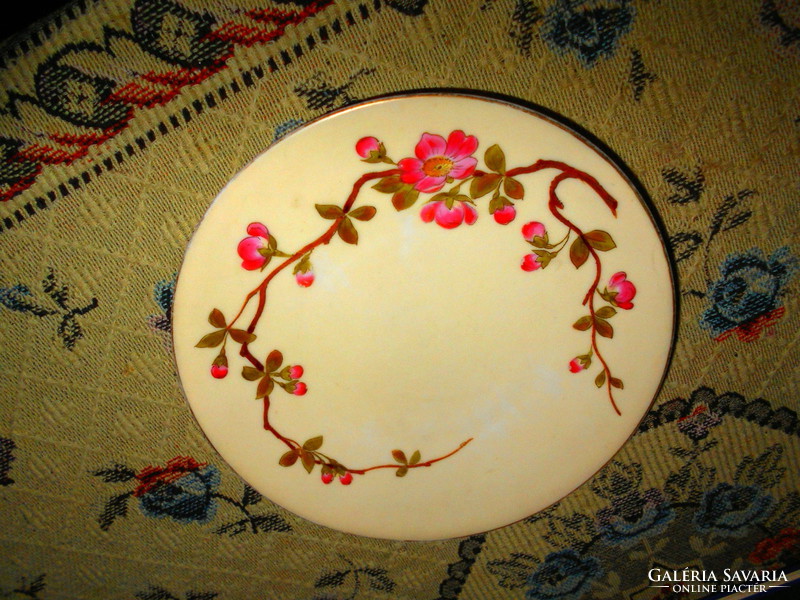Antik Carlsbad porcelán kézifestett  tányér